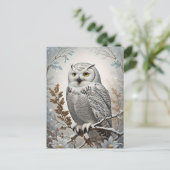 美しい白い雪のオールウィンター ポストカード (スタンド正面)