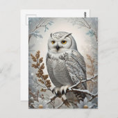 美しい白い雪のオールウィンター ポストカード (正面/裏面)