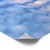 美しい白い雲 ポスター (角)