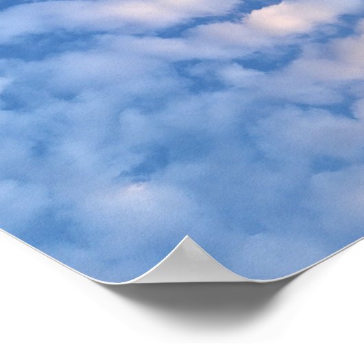 美しい白い雲 ポスター (角)