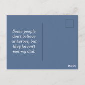 美しい白い青の黒い夕日の父の日 ポストカード (裏面)