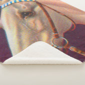 美しい白い馬 シェルパブランケット (3/4)