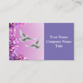 美しい白い鳩のペア 名刺 (正面)