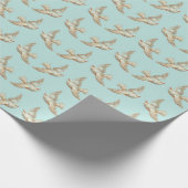 美しい白い鳩プリント ラッピングペーパー (角)