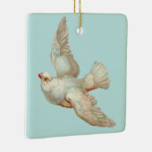 美しい白い鳩 セラミックオーナメント (右)