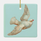 美しい白い鳩 セラミックオーナメント (裏面)