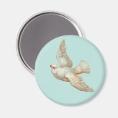 美しい白い鳩 マグネット (正面/裏面)