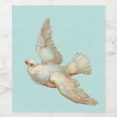 美しい白い鳩 ワインラベル (シングルラベル)