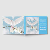 美しい白い鳩「泣かないで」メモリアル ゲストブック (全面)