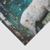 美しい白い鹿のデコパージュ 薄葉紙 (詳細)