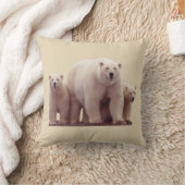 美しい白くまの北極野性生物の装飾用クッション クッション (ブランケット)