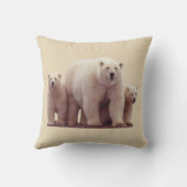 美しい白くまの北極野性生物の装飾用クッション クッション (裏面)