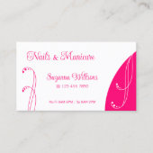 美しい白とピンクの装飾用の斜角華美 名刺 (正面)