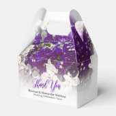 美しい白と紫のビーフボックス フェイバーボックス (正面サイド)