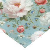 美しい白と赤の牡丹 ショートテーブルランナー (コーナー)