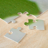 美しい白と赤の花 ジグソーパズル (側面)