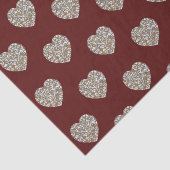 美しい白と金ゴールドの大理石テクスチャハート 薄葉紙 (詳細)