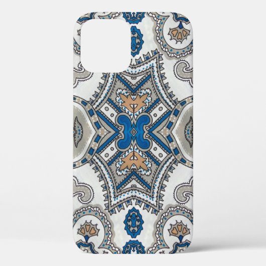 美しい白と青のアラベスク、イスラムのパター Case-Mate iPhoneケース (裏面)
