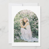 美しい白と黒のミニマルブライダルシャワー 招待状 (裏面)