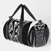 美しい白と黒を独自に作成 ダッフルバッグ (右コーナー)