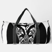 美しい白と黒を独自に作成 ダッフルバッグ (裏面)