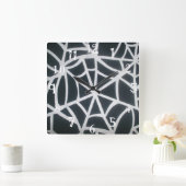 美しい白と黒を自分で作る スクエア壁時計 (ホーム)