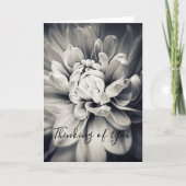 美しい白と黒考えるの花 カード (正面)