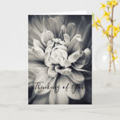 美しい白と黒考えるの花 カード (黄色い花)