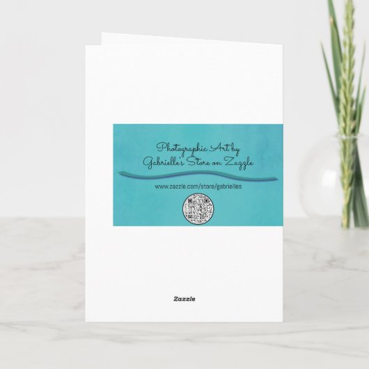 美しい白のカラリガーデンアートノートカード カード (裏面)