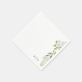 美しい白のハイドランジアの花の白い結婚式 スタンダードカクテルナプキン (角)