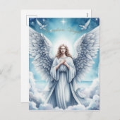 美しい白の守護天使 シーズンポストカード (正面/裏面)