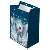 美しい白の守護天使 ミディアムペーパーバッグ (正面アングル)