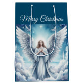 美しい白の守護天使 ミディアムペーパーバッグ (裏面)