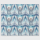 美しい白の守護天使 ラッピングペーパー (フラット)