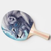 美しい白の装甲戦士ライオンシェルパ 卓球ラケット (横)