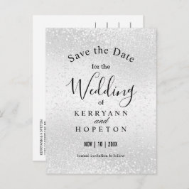 美しい白の輝き- 日程を保存して 案内ポストカード