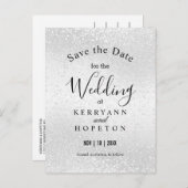 美しい白の輝き- 日程を保存して 案内ポストカード (正面/裏面)