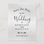 美しい白の輝き- 日程を保存して 案内ポストカード (正面)