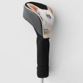 美しい白シベリアのハスキー犬 ゴルフヘッドカバー (アングル)