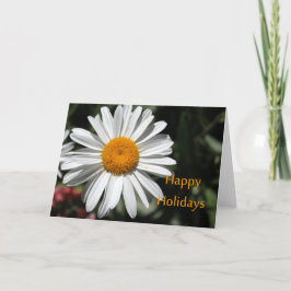 美しい白デイジーの花happy holidaysフローラ シーズンカード