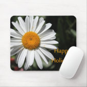 美しい白デイジーの花happy holidaysフローラ マウスパッド (マウス)
