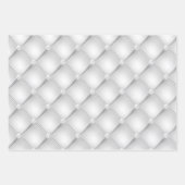 美しい白デザイン結婚のイベント ラッピングペーパーシート (正面3)