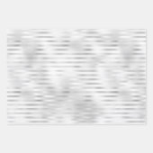 美しい白デザイン結婚のイベント ラッピングペーパーシート (正面3)