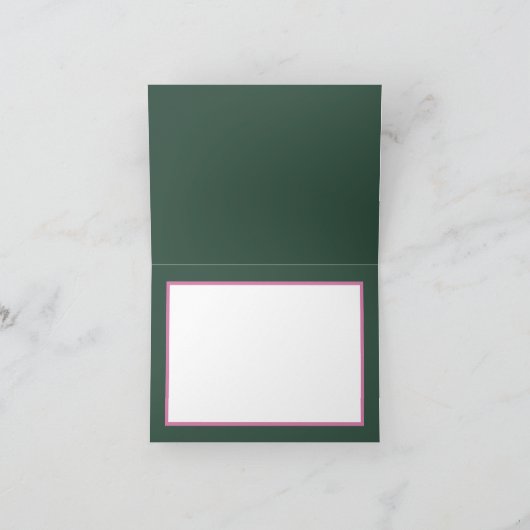 美しい白バラ色の背景シックありがとう カード (内部)