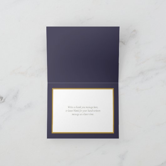 美しい白バラ色の背景シックありがとう カード (内部)