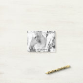 美しい白パーソナライズされた馬 ポストイット (デスク上)