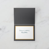 美しい白ピアスフラワーズシックハッピーバースデー カード (内部)