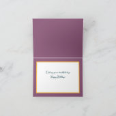 美しい白ピアスフラワーズシックハッピーバースデー カード (内部)