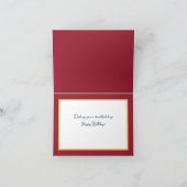 美しい白ピアスフラワーズシックハッピーバースデー カード (内部)