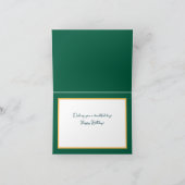 美しい白ピアスフラワーズシックハッピーバースデー カード (内部)